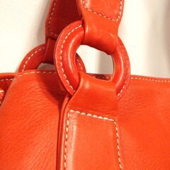 KITAMURA　キタムラ　本革　レザー　ハンドバッグ　赤　ヴィンテージの画像