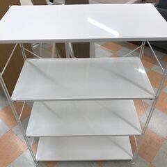 ＼家具＊家電のお店／【ｼﾞｬﾝｸﾞﾙｼﾞｬﾝｸﾞﾙ石川金沢店】ラック ホワイト    W(幅)81×D(奥行き)40×H(高さ)120cmの画像