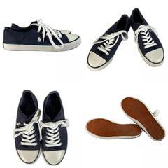 POLO RALPH LAUREN ポロ・ラルフローレン スニーカー キャンバス ネイビー レディース 24【古着】【中古】の画像