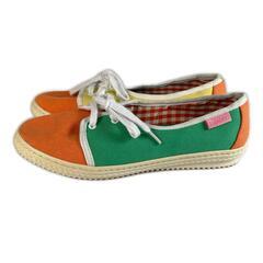 FIORUCCI フィオルッチ 無地 スニーカー キャンバス オレンジ レディース 23.5【古着】【中古】の画像