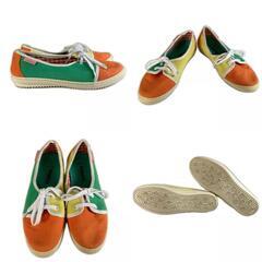 FIORUCCI フィオルッチ 無地 スニーカー キャンバス オレンジ レディース 23.5【古着】【中古】の画像