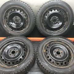 タイヤほぼ未走行【DUNLOP WM02 175/60R16】スタッドレス【トヨタ ラクティス 純正ホイール 16インチ 5.5J5HPCD100+39】23年製 　(STI088)の画像