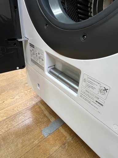 #57人気商品!! SHARP 2019年 11.0/6.0kg ES-W112-SL 左開き ドラム式電気洗濯乾燥機 音声機能付き