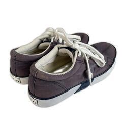 POLO RALPH LAUREN ポロ・ラルフローレン ワンポイント スニーカー キャンバス チャコール レディース 22.5【古着】【中古】の画像