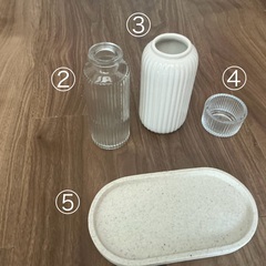 ビニール傘(65cm)・花瓶・キャンドルホルダー・トレイの画像