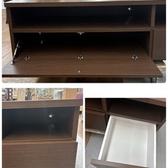 S103 ⭐ 永野家具 ローボード テレビ台 ブラウン 幅120cm USED 綺麗 の画像