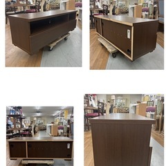 S103 ⭐ 永野家具 ローボード テレビ台 ブラウン 幅120cm USED 綺麗 の画像