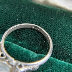 silver シルバー エメラルド ダイヤ　リングの画像