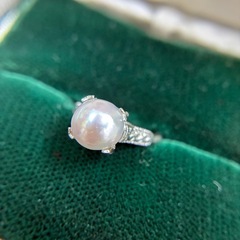 silver シルバー エメラルド ダイヤ　リングの画像