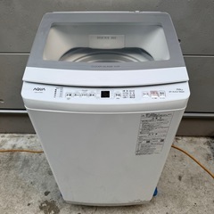 87⭐️2022年製美品★アクア　洗濯機　7KG 大型　ガラストップ　の画像