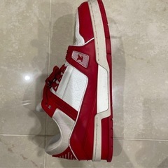 ルイ・ヴィトン LVトレイナー ローカット スニーカー ホワイト/レッド LOUIS VUITTON  /  サイズ : 27cmの画像