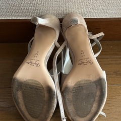 ギンザカネマツ スエードサンダル ベージュ 23cmの画像