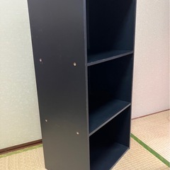カラーボックス ブラック 3段ラックの画像