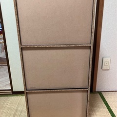 カラーボックス ブラック 3段ラックの画像