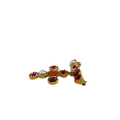 クリスチャンラクロワ Christian Lacroix ブローチ パール カラーストーン ゴールドの画像