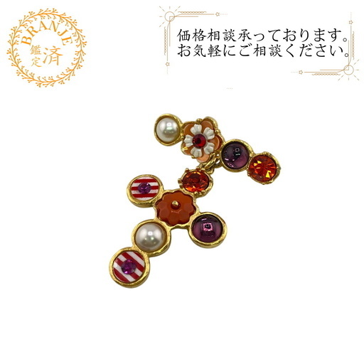 クリスチャンラクロワ Christian Lacroix ブローチ パール カラー