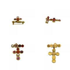 クリスチャンラクロワ Christian Lacroix ブローチ パール カラーストーン ゴールドの画像