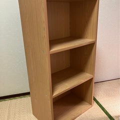 木製 3段ボックス 収納棚の画像