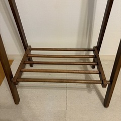 衣類掛け ハンガーラック 木製の画像