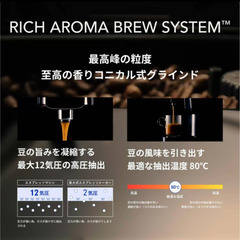 【新品・未開封】レコルト 全自動エスプレッソコーヒーマシン REC-1(BK)の画像