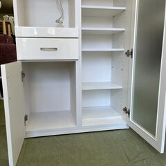 【リサイクルショップ ピカソ 小松原】🍽️✨【ニトリ コパンシリーズ／幅80cm】清潔ホワイト✨コンセント付きレンジボード✨🍽️★5293★の画像