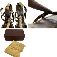 ルイヴィトン LOUIS VUITTON 25 サンダル モノグラム ウェッジソール ミュール ブラウンの画像