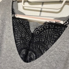 ❤️ベルト付き グレーワンピースの画像