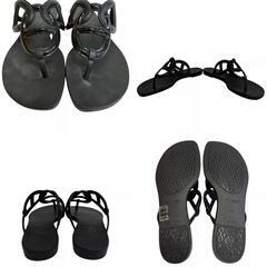 エルメス HERMES 21.5 サンダル シェーヌダンクル トングサンダル ブラックの画像