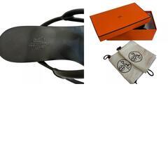 エルメス HERMES 21.5 サンダル シェーヌダンクル トングサンダル ブラックの画像