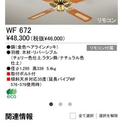 未使用　オーデリック WF672 シーリングファンの画像