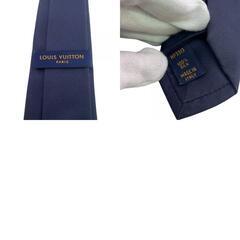 ルイヴィトン LOUIS VUITTON ネクタイ 刺繍 クラヴァット LVパーティー MP3313 ネイビーの画像