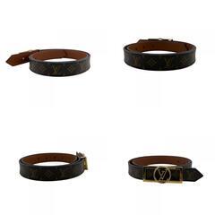 ルイヴィトン LOUIS VUITTON ベルト モノグラム サンチュールドーフィーヌ リバーシブル 80/32 M0196 ブラウンの画像