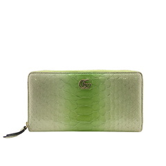 グッチ GUCCI 長財布 ダブルG ラウンドファスナー 456117 ライトグリーンの画像