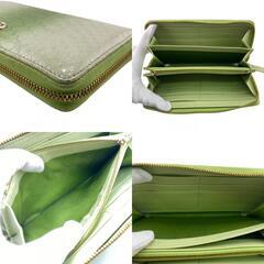 グッチ GUCCI 長財布 ダブルG ラウンドファスナー 456117 ライトグリーンの画像