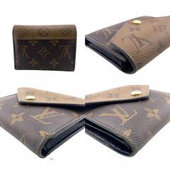 ルイヴィトン LOUIS VUITTON 三つ折り財布 モノグラムリバース ポルトフォイユ ヴィクトリーヌ M81557 ベージュの画像