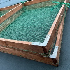 【自作】干物用ザル、ビオトープのフタにも。、の画像