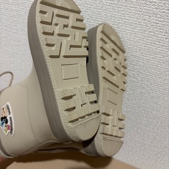 【新品•未使用】ミッキー ドナルド レインブーツ 17センチ　ベージュ　長靴の画像