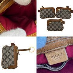 セリーヌ CELINE コインケース マカダム キーリング ベージュの画像