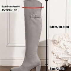 💛ニ－ハイブ－ツ グレー 25.5cmの画像