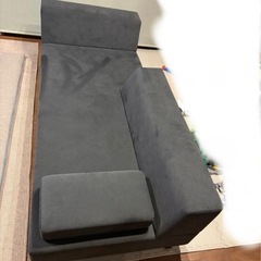 引き取り限定!! フランネルソファ　PIVO 3人掛け　チャコールグレーの画像