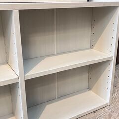 棚板可動式 薄型 スリムラック 本棚 シェルフ 白 ホワイト 横幅90cm奥行20cm高さ60cm★買取帝国 志木店の画像