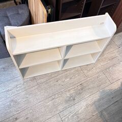棚板可動式 薄型 スリムラック 本棚 シェルフ 白 ホワイト 横幅90cm奥行20cm高さ60cm★買取帝国 志木店の画像