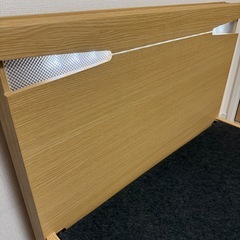 シングルベッド照明＆コンセント2口付　ナチュラルの画像