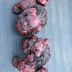 風水・開運置物 玉獅子（阿吽一対セット） 風水 玉獅子 置物 の画像