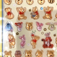 正規品　ディズニー ボンボンドロップシール 6枚セット プーさん 101匹わんちゃんの画像