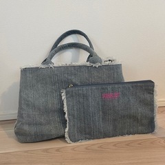 サマンサタバサ　　スヌーピーデニムバッグの画像