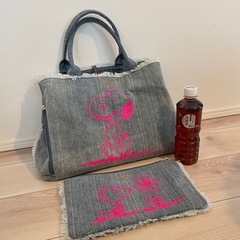 サマンサタバサ　　スヌーピーデニムバッグの画像