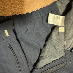 GU レディース M スラックス ネイビー の画像