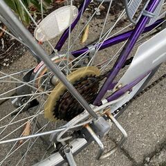 【点検/整備済】 外装6段 オートライト ステンレス 自転車 軽快車の画像