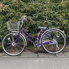 【点検/整備済】 外装6段 オートライト ステンレス 自転車 軽快車の画像